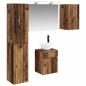 Preview: Badezimmerschrank-Set 5 stk. Altholz Holzwerkstoff