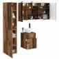 Preview: Badezimmerschrank-Set 5 stk. Altholz Holzwerkstoff