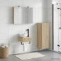 Preview: ARDEBO.de - Badezimmerschrank-Set 4 stk. Sonoma-Eiche Holzwerkstoff