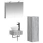 Preview: Badezimmerschrank-Set 4 stk. Grau Sonoma Holzwerkstoff