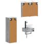 Preview: Badezimmerschrank-Set 4 stk. Grau Sonoma Holzwerkstoff