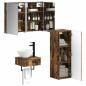 Preview: Badezimmerschrank-Set 4 stk. Geräucherte Eiche Holzwerkstoff