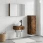 Preview: Badezimmerschrank-Set 4 stk. Geräucherte Eiche Holzwerkstoff