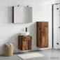 Preview: ARDEBO.de - Badezimmermöbel-Set 4 stk. Altholz Ingenieurholz und Glas