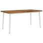 Preview: Live Edge Esstisch 160 x 70 x 75 cm Massivholz Akazie Natur