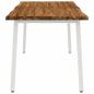 Preview: Live Edge Esstisch 160 x 70 x 75 cm Massivholz Akazie Natur