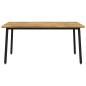Preview: Live Edge Esstisch 160 x 80 x 75 cm Massivholz Akazie Weiß