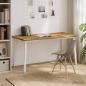 Preview: Live Edge Esstisch 160 x 80 x 75 cm Massivholz Akazie Weiß