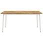Preview: Live Edge Esstisch 160 x 80 x 75 cm Massivholz Akazie Weiß