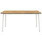 Preview: Quadratischer Esstisch 160 x 80 x 75 cm Massivholz Akazie Weiß