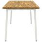 Preview: Quadratischer Esstisch 160 x 80 x 75 cm Massivholz Akazie Weiß