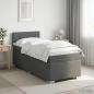 Preview: ARDEBO.de - Boxspringbett mit Matratze Dunkelgrau 90 x 190 cm Stoff
