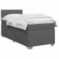 Preview: Boxspringbett mit Matratze Dunkelgrau 90 x 190 cm Stoff