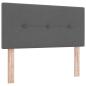 Preview: Boxspringbett mit Matratze Dunkelgrau 90 x 190 cm Stoff