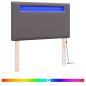 Preview: LED Kopfteil Grau 100 cm Kunstleder