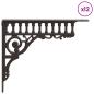 Preview: Wandregalhalterungen 12 stk. Antikbraun 27,5 x 23 x 4 cm Stahl