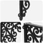 Preview: Wandregalhalterungen 2 stk. Schwarz 24 x 24 x 3,5 cm Stahl