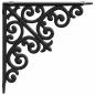 Preview: Wandregalhalterungen 12 stk. Schwarz 24 x 24 x 3,5 cm Stahl