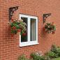 Preview: ARDEBO.de - Wandregalhalterungen 12 stk. Schwarz 10 x 10 x 2.8 cm Stahl