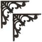 Preview: Wandregalhalterungen 2 stk. Antikbraun 21.5 x 21.5 x 3.5 cm