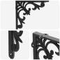 Preview: Wandregalhalterungen 2 stk. Schwarz 21.5 x 21.5 x 3.5 cm Stahl