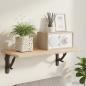 Preview: ARDEBO.de - Wandregalhalterungen 2 stk. Antikbraun 21.5 x 21.5 x 3.5 cm
