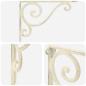 Preview: Wandregalhalterungen 2 stk. Antik Weiß 12 x 14 x 3 cm Stahl