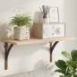 Preview: ARDEBO.de - Wandregalhalterungen 12 stk. Antikbraun 10 x 10 x 3 cm Stahl