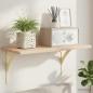 Preview: ARDEBO.de - Wandregalhalterungen 2 stk. Antik Weiß 14,5 x 14,5 x 3,5 cm