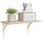 Preview: Wandregalhalterungen 2 stk. Antik Weiß 14,5 x 14,5 x 3,5 cm