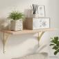 Preview: ARDEBO.de - Wandregalhalterungen 12 stk. Antik Weiß 21 x 21 x 3.5 cm Stahl