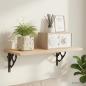 Preview: ARDEBO.de - Wandregalhalterungen 12 stk. Schwarz 10 x 10 x 3 cm Stahl