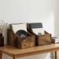 Preview: ARDEBO.de - LP Plattenbox 2 stk. Räuchereiche 18 x 32 x 18 cm Holzwerkstoff