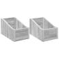 Preview: LP Plattenbox 2 stk. Sonoma-Grau 18 x 32 x 18 cm Holzwerkstoff