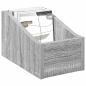 Preview: LP Plattenbox 2 stk. Sonoma-Grau 18 x 32 x 18 cm Holzwerkstoff