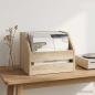 Preview: ARDEBO.de - Vinyl Album Box Sonoma-Eiche 38 x 30 x 29 cm Holzwerkstoff