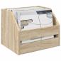 Preview: Vinyl Album Box Sonoma-Eiche 38 x 30 x 29 cm Holzwerkstoff