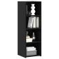 Preview: Highboard Schwarz Eichen-Optik 40 x 41 x 124 cm Holzwerkstoff