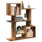 Preview: ARDEBO.de - Raumteiler-Bücherregal Altholz-Optik 92x29x112 cm Holzwerkstoff