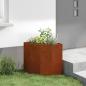 Preview: Eckpflanzer Rostoptik 45 x 45 x 50 cm Wetterfeststahl