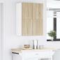 Preview: Hängeschrank Sonoma-Eiche und Weiß 60 x 31 x 40 cm