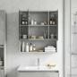 Preview: ARDEBO.de - Badezimmerspiegelschrank Betongrau 60 x 14,5 x 70 cm