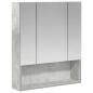 Preview: Badezimmerspiegelschrank Betongrau 60 x 14,5 x 70 cm