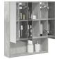 Preview: Badezimmerspiegelschrank Betongrau 60 x 14,5 x 70 cm