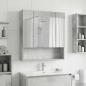 Preview: Badezimmerspiegelschrank Betongrau 60 x 14,5 x 70 cm