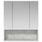 Preview: Badezimmerspiegelschrank Betongrau 60 x 14,5 x 70 cm
