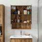 Preview: ARDEBO.de - Badezimmerspiegelschrank Altholz 50 x 14,5 x 70 cm