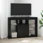 Preview: ARDEBO.de - Eck-LED-TV-Schrank 100x40x68cm Schwarz Holzwerkstoff