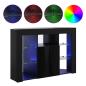 Preview: Eck-LED-TV-Schrank 100x40x68cm Schwarz Holzwerkstoff