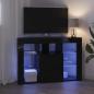 Preview: Eck-LED-TV-Schrank 100x40x68cm Schwarz Holzwerkstoff